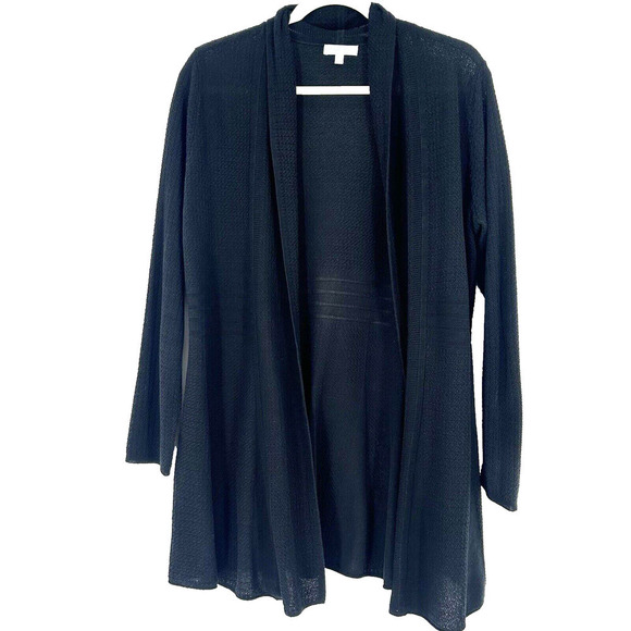 Habitat Open Front Cardigan Black Long Line Lightweight Long Sleeve Size M - Picture 1 of 10